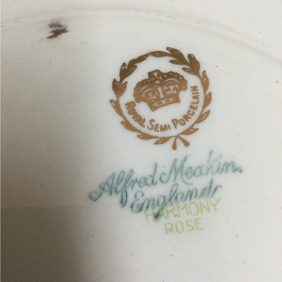 2 Alfred Meakins Harmony Rose Dinner Plates - Picture 7 of 8